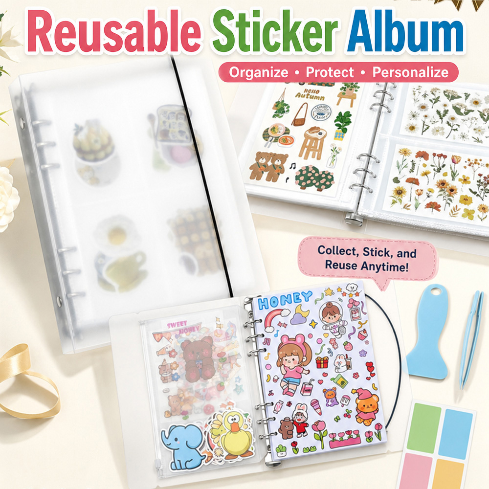 Embellishments For Scrapbooking - ورق تحرير ألبوم الملصقات القابل لإعادة