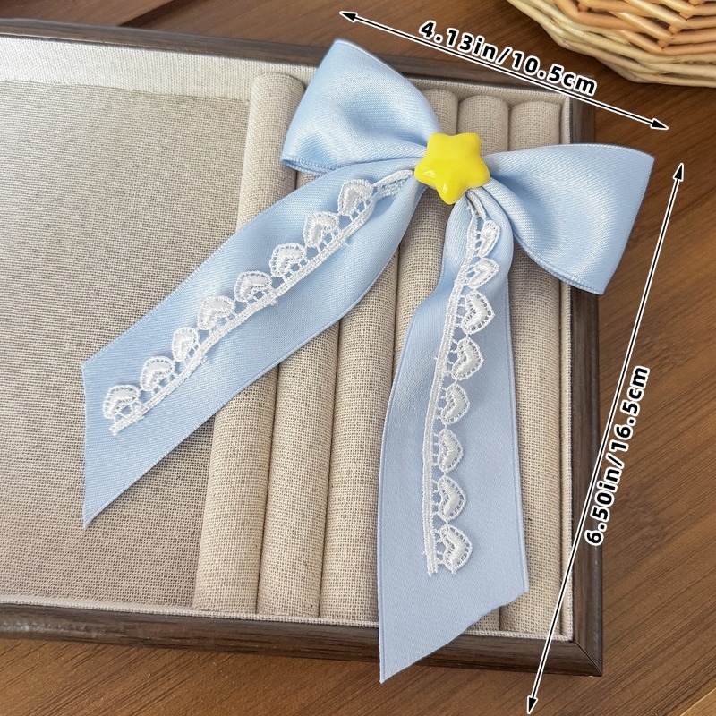 مشبك شعر أنيق أزرق من الساتان  - مراجعة Tassel Fringe Trim وسعره