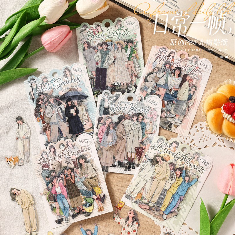 15 قطعة من ملصقات الشخصيات الأ - مراجعة Embellishments For Scrapbooking وسعره